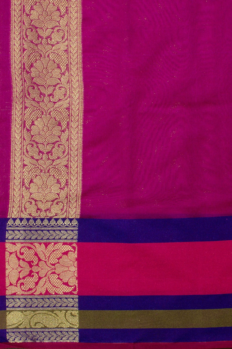 Chandrakala Women's Purple Cotton Silk Blend Banarasi Saree,Free Size(1081PUR) - Image 4